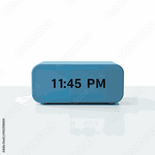 Sleek digital alarm clock displaying time in minimalist design, simplicity