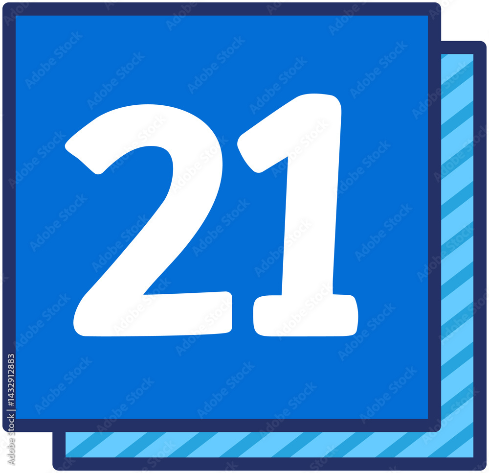 Blue Square Number 21
Blue Square Number 21