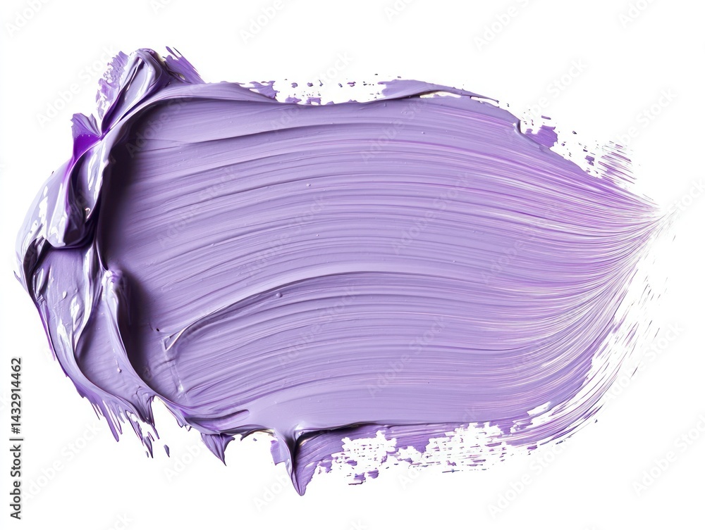 A high-resolution acrylic paint swatch of a bold violet paint