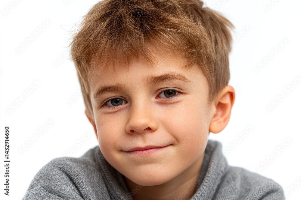 Smiling Young Boy Portrait Close Up Smiling Young Boy Portrait Close Up