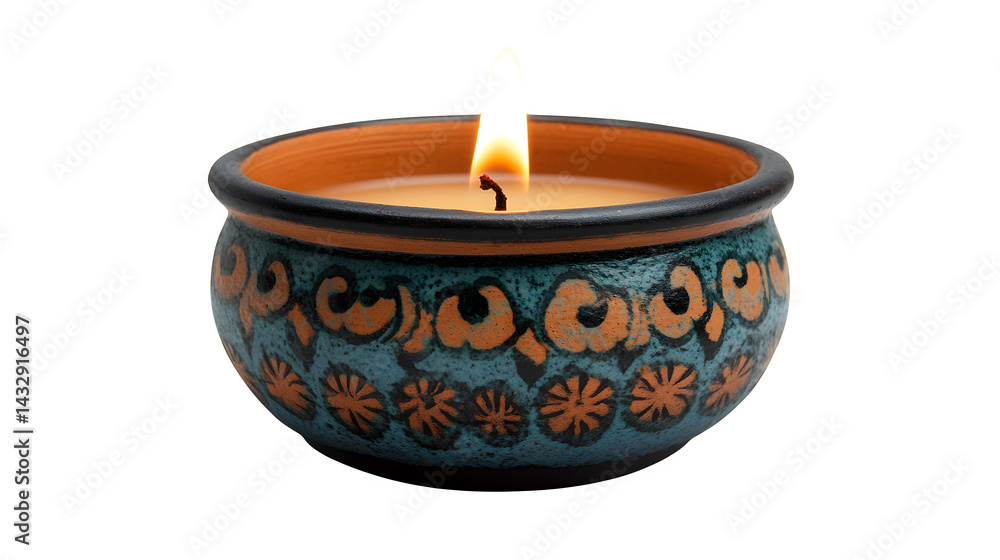 Diya lamp isolated on white background Diya lamp isolated on white background