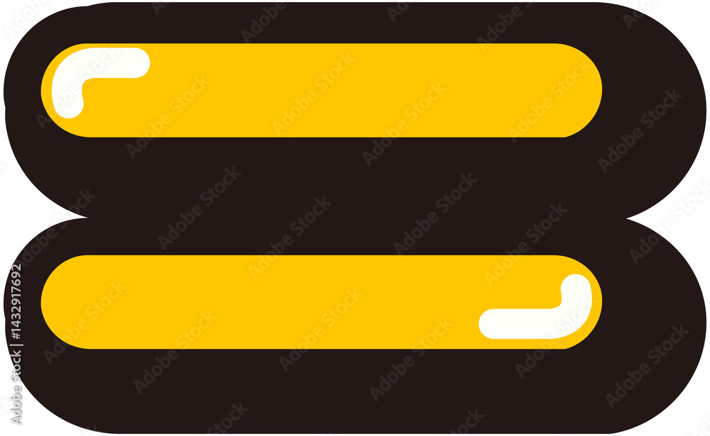 curve yellow Equal Symbol icon = curve yellow Equal Symbol icon =