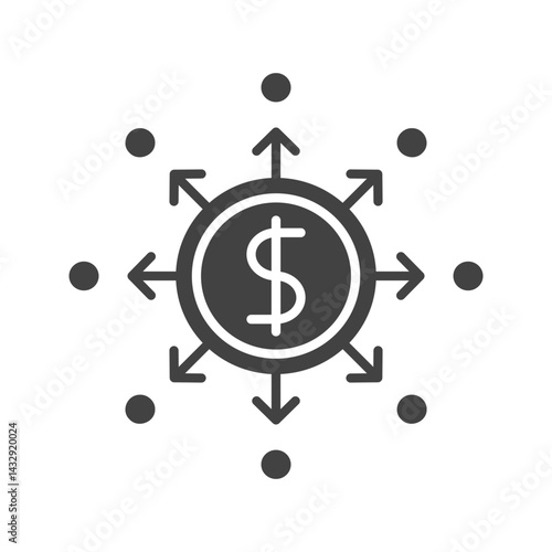 Decentralized icon vector image. Suitable for mobile apps, web apps and print media.