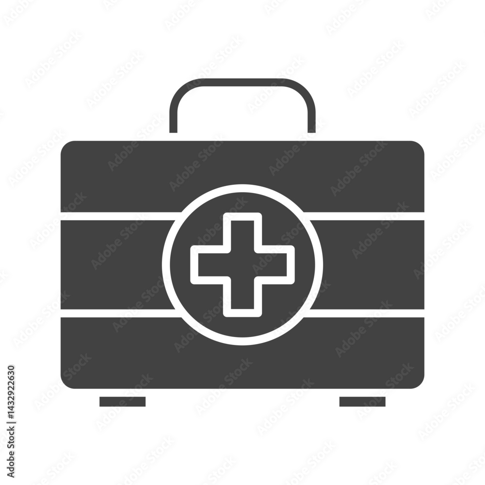 Obraz premium First Aid Kit icon vector image. Suitable for mobile apps, web apps and print media.