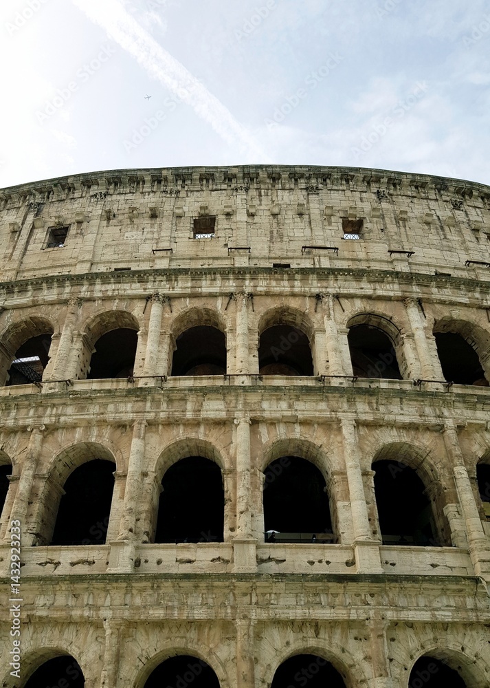 Naklejka premium Colosseum in Rome, Italy. Roman Coliseum is one of the main tourist attractions in Rome.