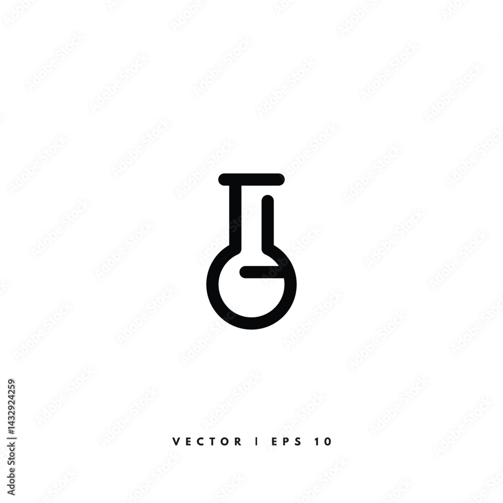 Test Tube Icon. Editable Stroke Test Tube Icon. Editable Stroke