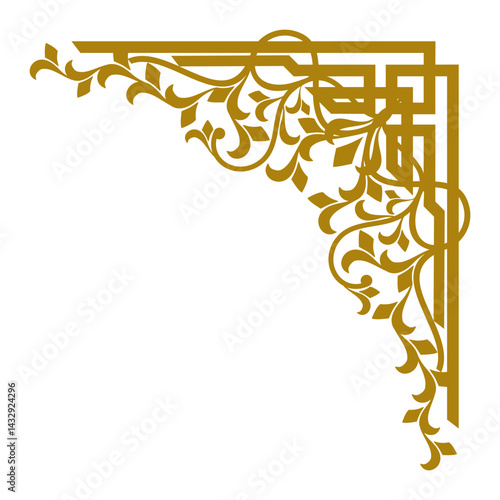 gold corner decorative vector.eps
