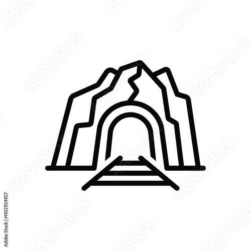 Black line icon for midlands