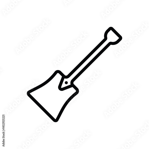 Black line icon for shovel
