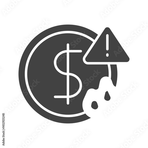 Insolvent icon vector image. Suitable for mobile apps, web apps and print media.