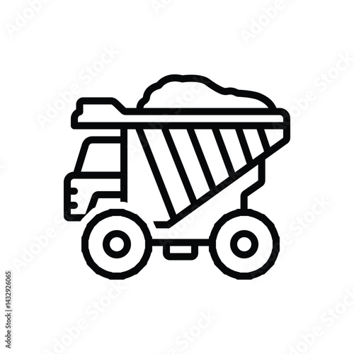 Black line icon for belaz