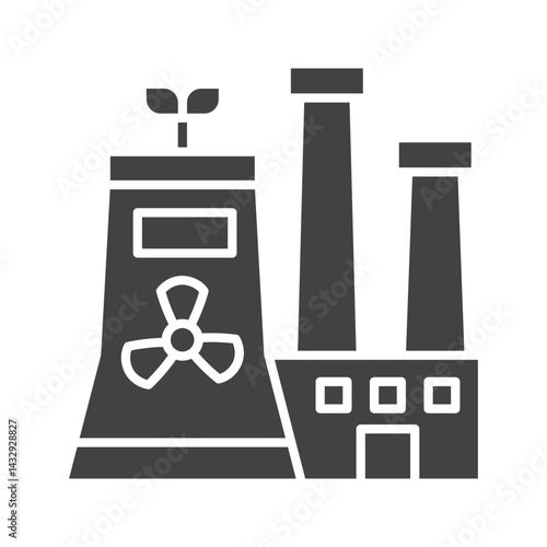Power Plant icon vector image. Suitable for mobile apps, web apps and print media.