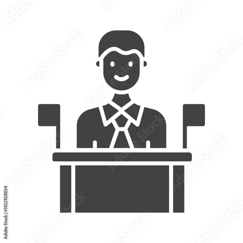 President icon vector image. Suitable for mobile apps, web apps and print media.