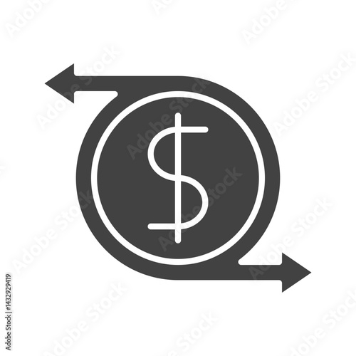 Refinancing icon vector image. Suitable for mobile apps, web apps and print media.