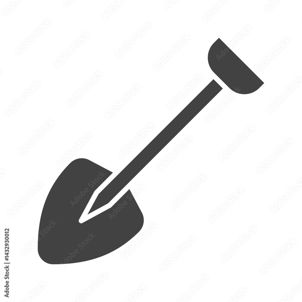 Shovel icon vector image. Suitable for mobile apps, web apps and print media. Shovel icon vector image. Suitable for mobile apps, web apps and print media.