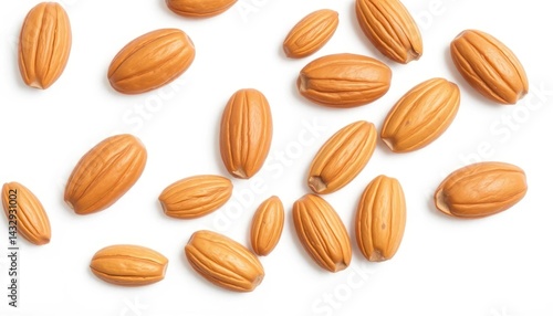 Wallpaper Mural Almonds scattered on white background (6) Torontodigital.ca