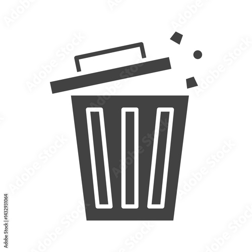 Trash icon vector image. Suitable for mobile apps, web apps and print media.
