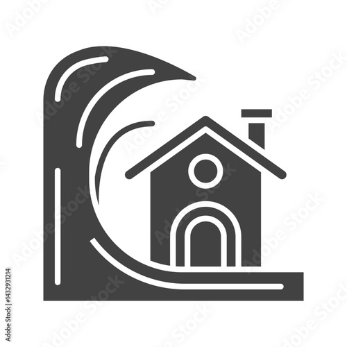 Tsunami icon vector image. Suitable for mobile apps, web apps and print media.
