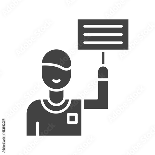 Activist icon vector image. Suitable for mobile apps, web apps and print media.