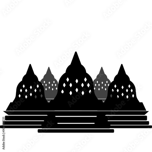 Silhouette Borobudur Temple