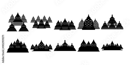 Silhouette Borobudur Temple