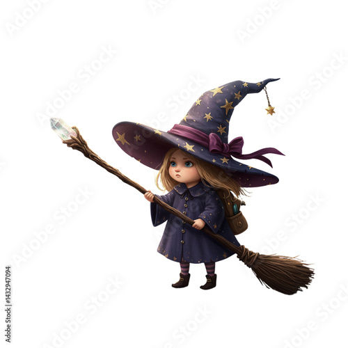 witch with broom