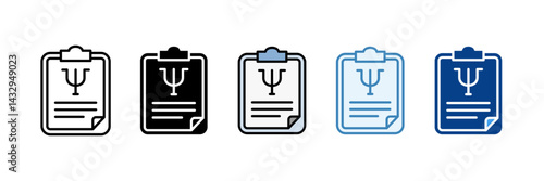 Medical Record  Icon Set Multiple Style Collection