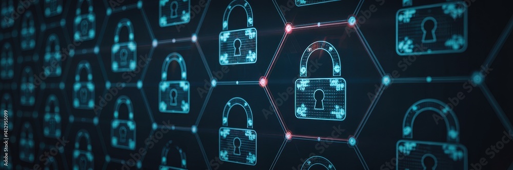 Network security system with multiple lock icons