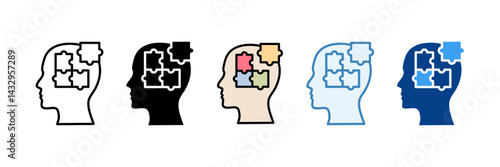 Psychology  Icon Set Multiple Style Collection