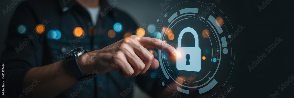 Interactive digital lock security concept