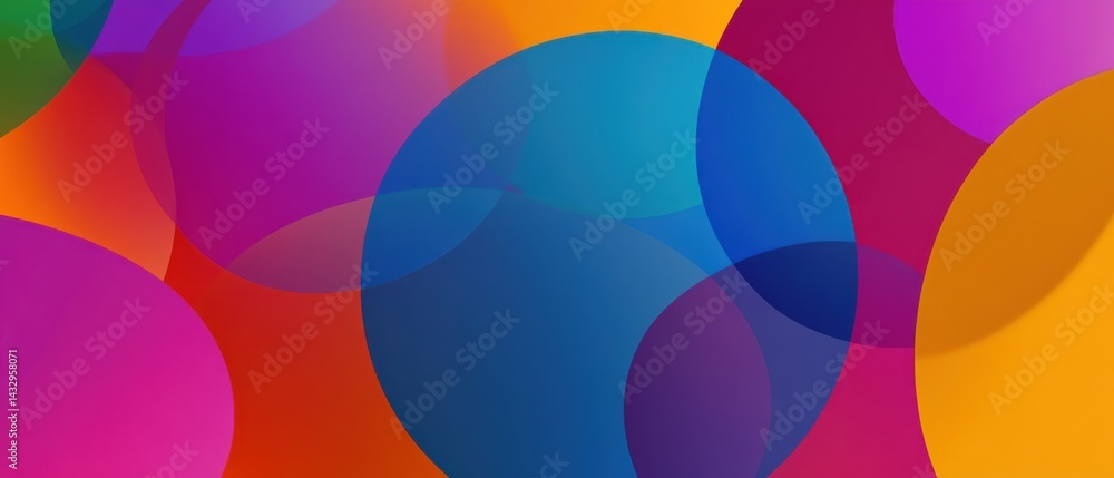 Abstract vibrant background with overlapping circles in blue, purple, orange, and red Modern design with smooth gradients and dynamic shapes for graphic design Abstract vibrant background with overlapping circles in blue, purple, orange, and red Modern design with smooth gradients and dynamic shapes for graphic design