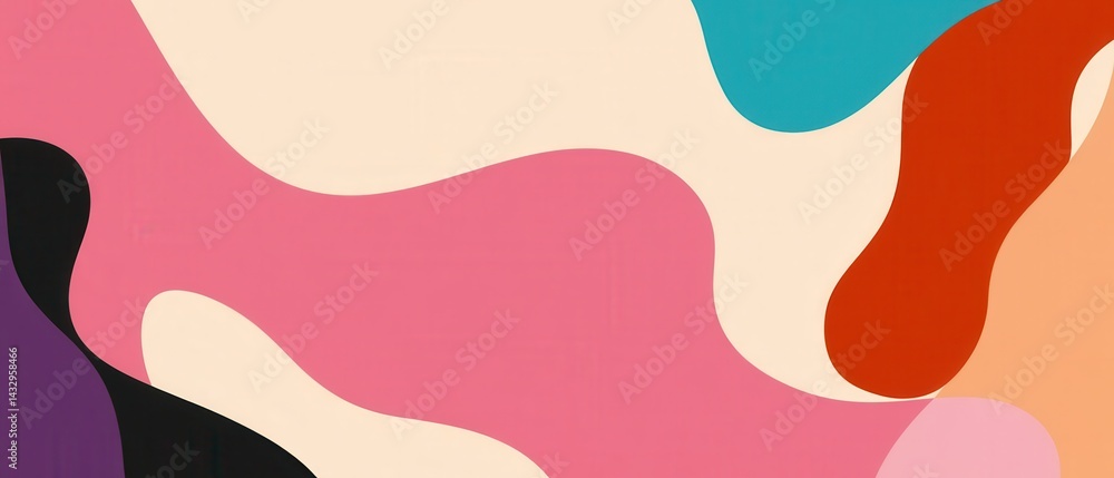 Abstract background with fluid shapes in pink, orange, and blue Modern art concept with organic forms and pastel colors for graphic design Abstract background with fluid shapes in pink, orange, and blue Modern art concept with organic forms and pastel colors for graphic design