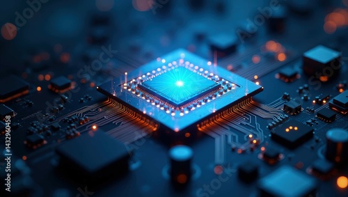 Abstract glowing cube design