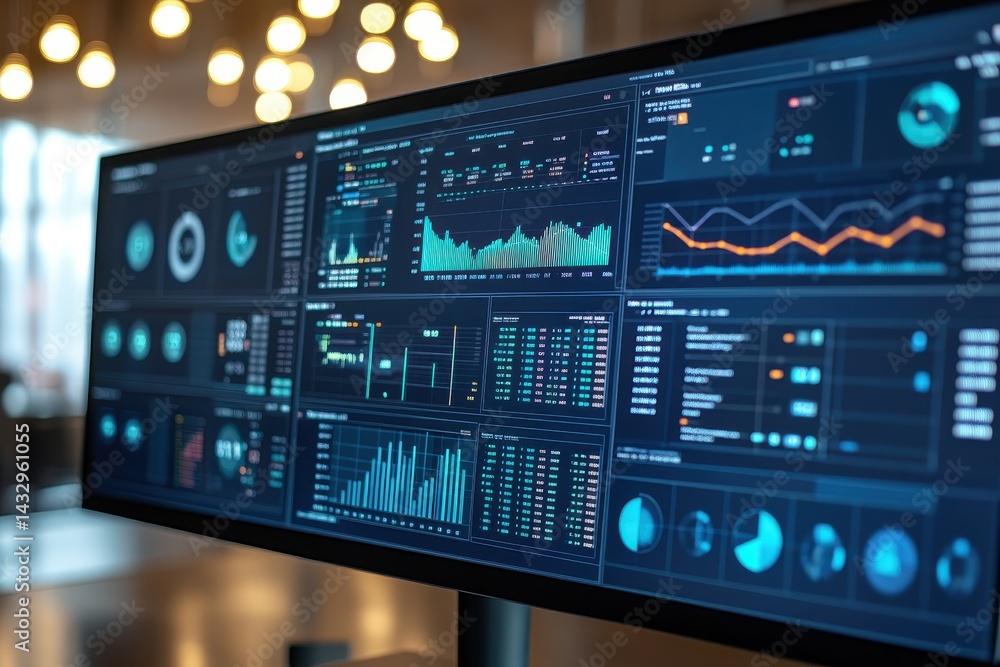 Advanced analytics dashboard displaying data analysis technology in a modern workspace environment, data analysis technology in the dashboard Advanced analytics dashboard displaying data analysis technology in a modern workspace environment, data analysis technology in the dashboard