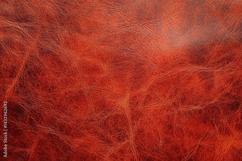 Obraz premium Close-up view of rich, textured, reddish-brown leather.