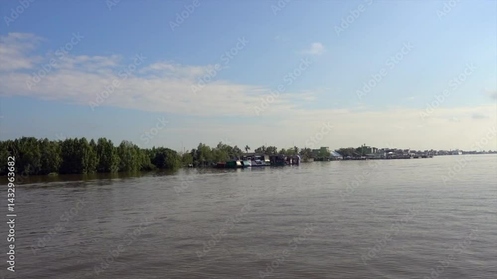Approaching port on the Kumai River, Indonesia. Approaching port on the Kumai River, Indonesia.