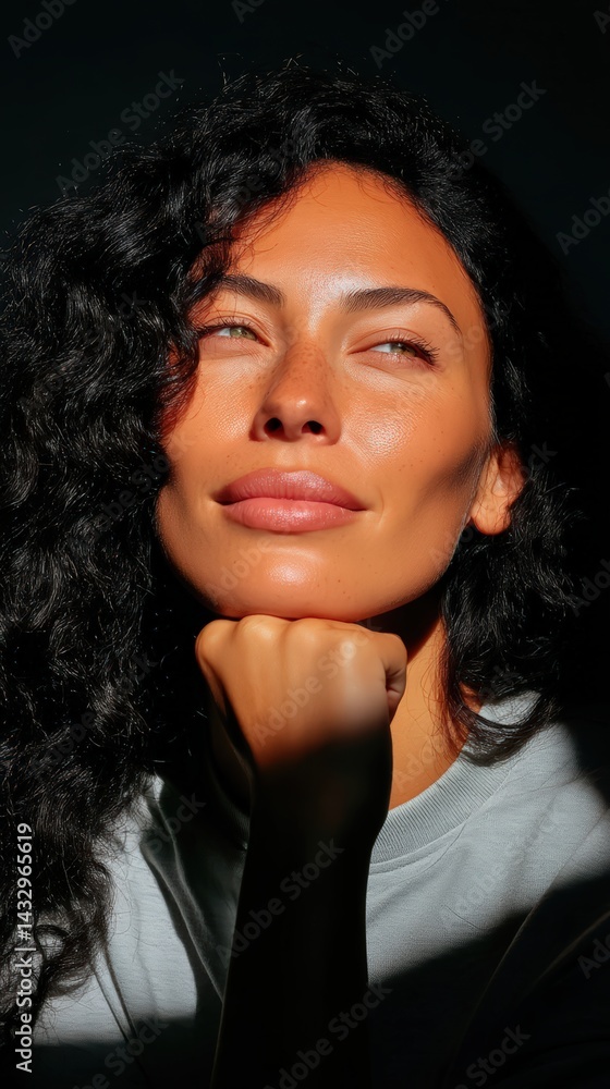 Stunning Portrait of a Beauty Model with Long Black Hair and Makeup Stunning Portrait of a Beauty Model with Long Black Hair and Makeup