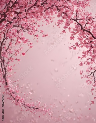 Abstract pink sakura petals swirl, dreamy backdrop,  peace,  screen,  spring
