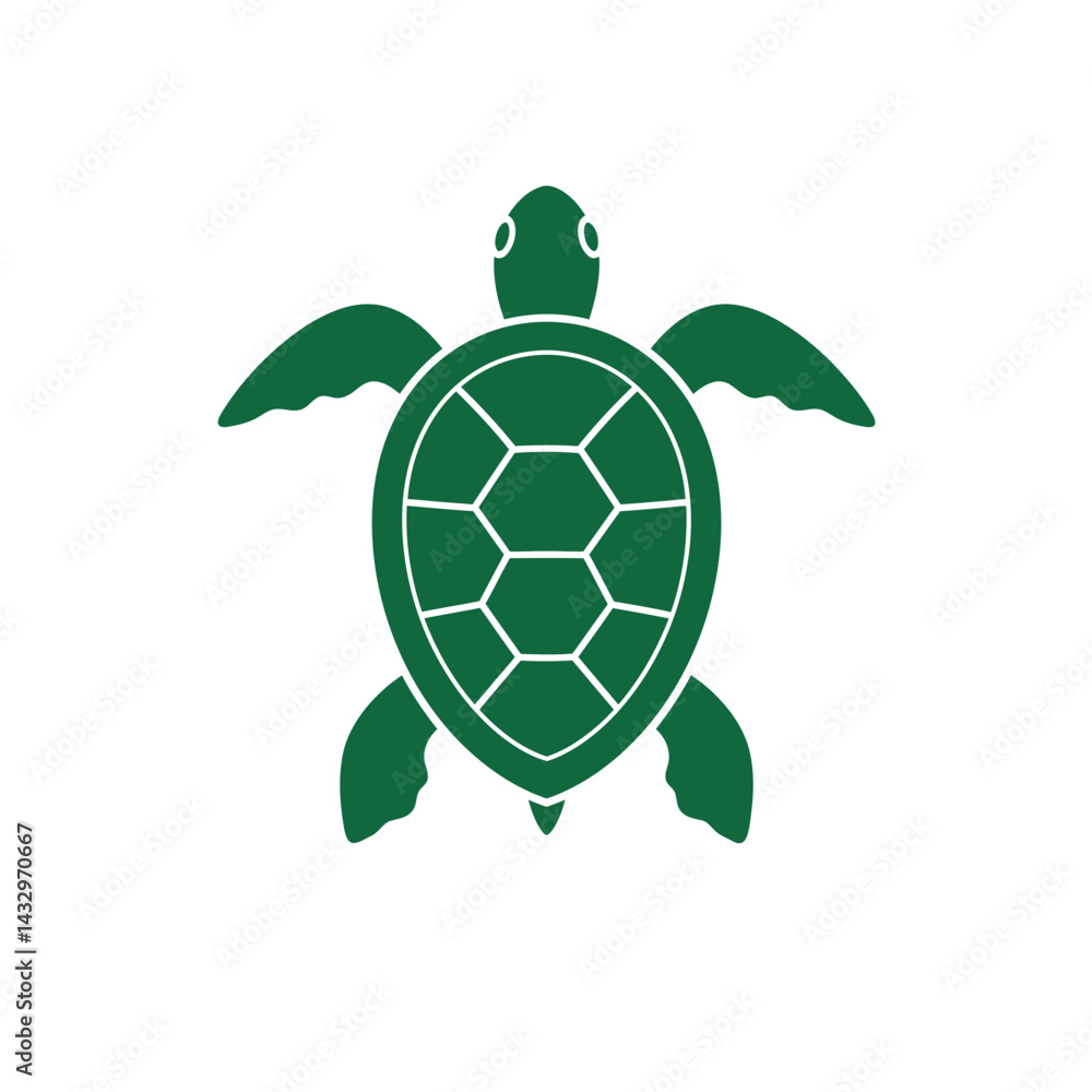 Fototapeta premium Sea turtle icon. Vector illustration isolated o white background