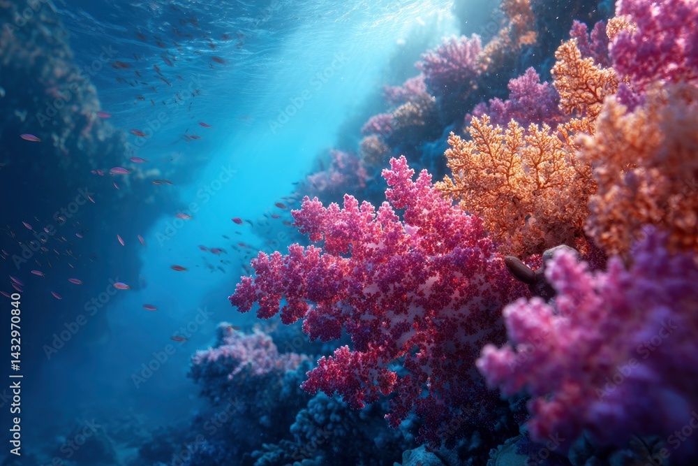 Fototapeta premium Coral Reef with Fish