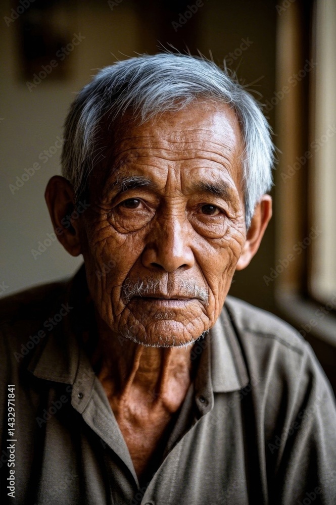 arafed man with a gray hair and a brown shirt arafed man with a gray hair and a brown shirt