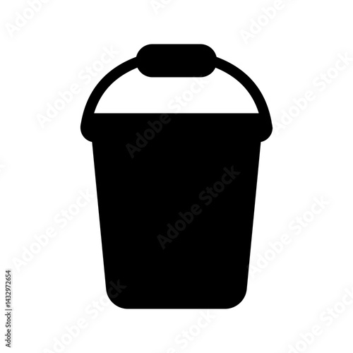 Bucket icon. for mobile concept color editable