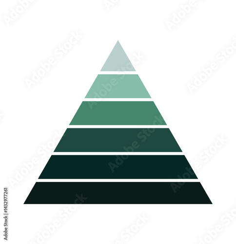 Triangular pyramid infographic vector icon set. pyramid infographic templates collection. Triangle hierarchy data segments collection.