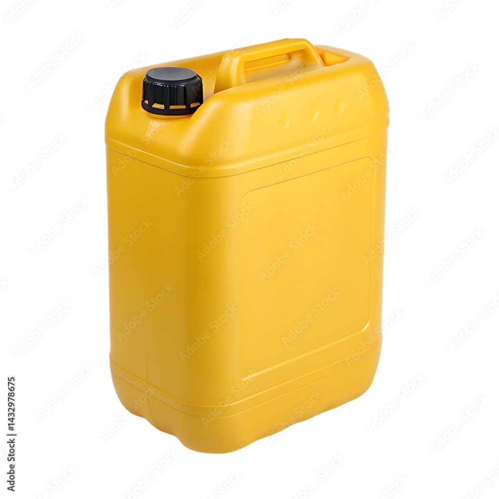 yellow plastic container isolated on transparent background yellow plastic container isolated on transparent background