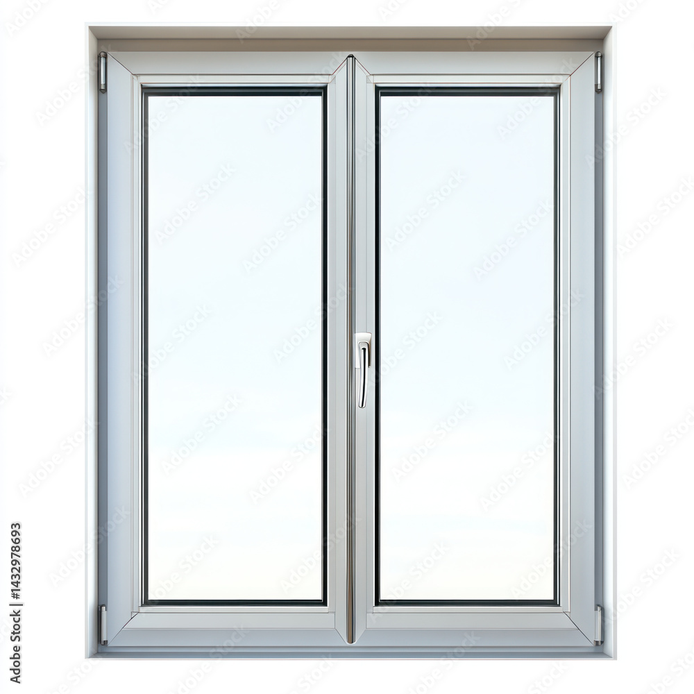 open window on white background open window on white background