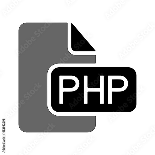 grey php image file type Icon