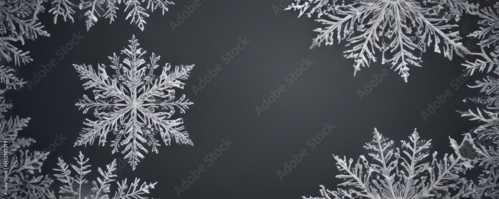 Intricate snowflake border, elegant design for Christmas card , design, crystal, graphic Intricate snowflake border, elegant design for Christmas card , design, crystal, graphic