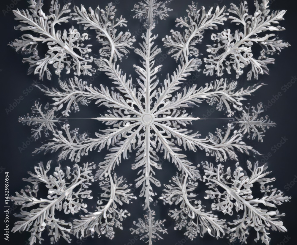 Intricate vector snowflake border, elegant Christmas card design , modern, geometric Intricate vector snowflake border, elegant Christmas card design , modern, geometric