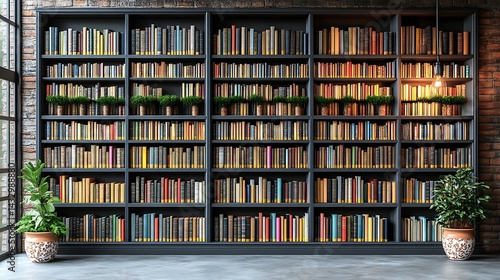 Library Bookshelves Interior Design