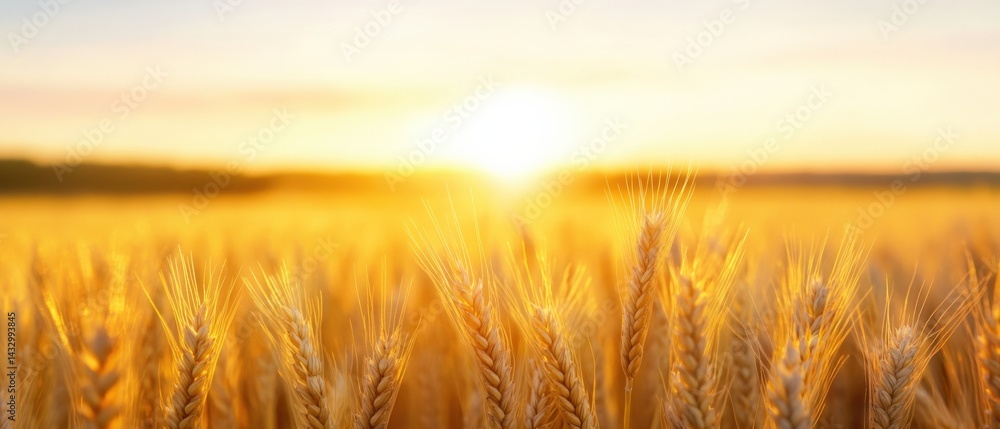 Wheat field under warm sunlight Wheat field under warm sunlight